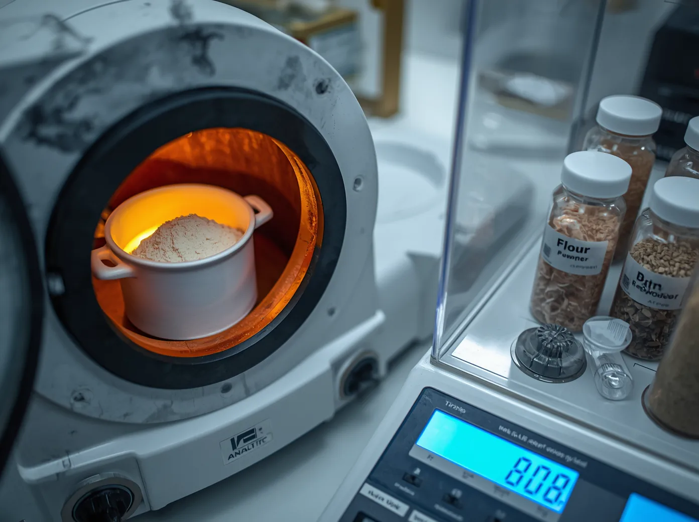 Ash content analysis for food quality