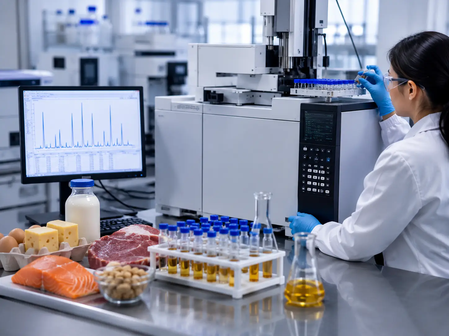 GC-FID cholesterol analysis for FDA Nutrition Facts label declaration at AGT Food Labs